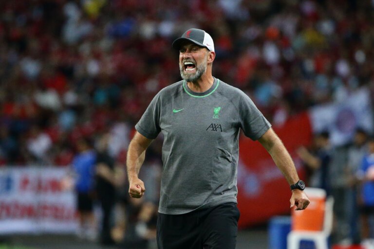 Liverpool FC v Bayern Munchen - Pre-Season Friendly Jurgen Klopp, manager of Liverpool reacts during the pre-season frie