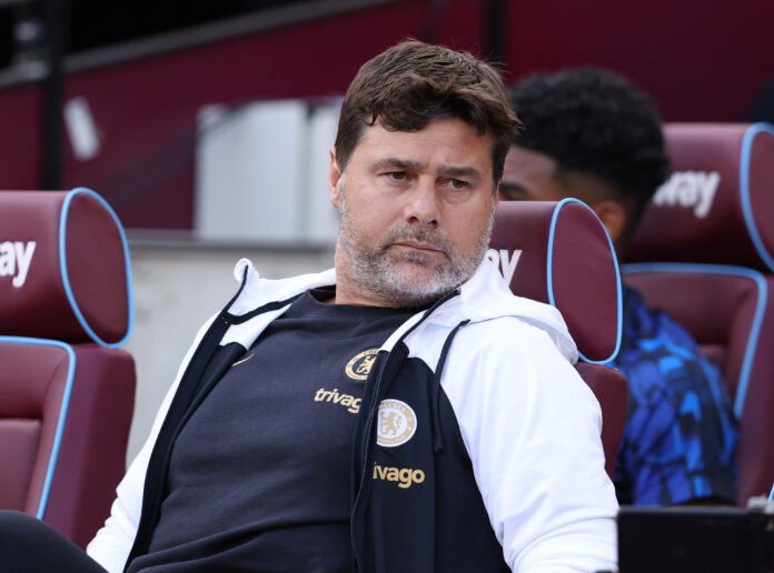 London, England, 20th August 2023. Mauricio Pochettino, Manager of Chelsea during the Premier League match at the London