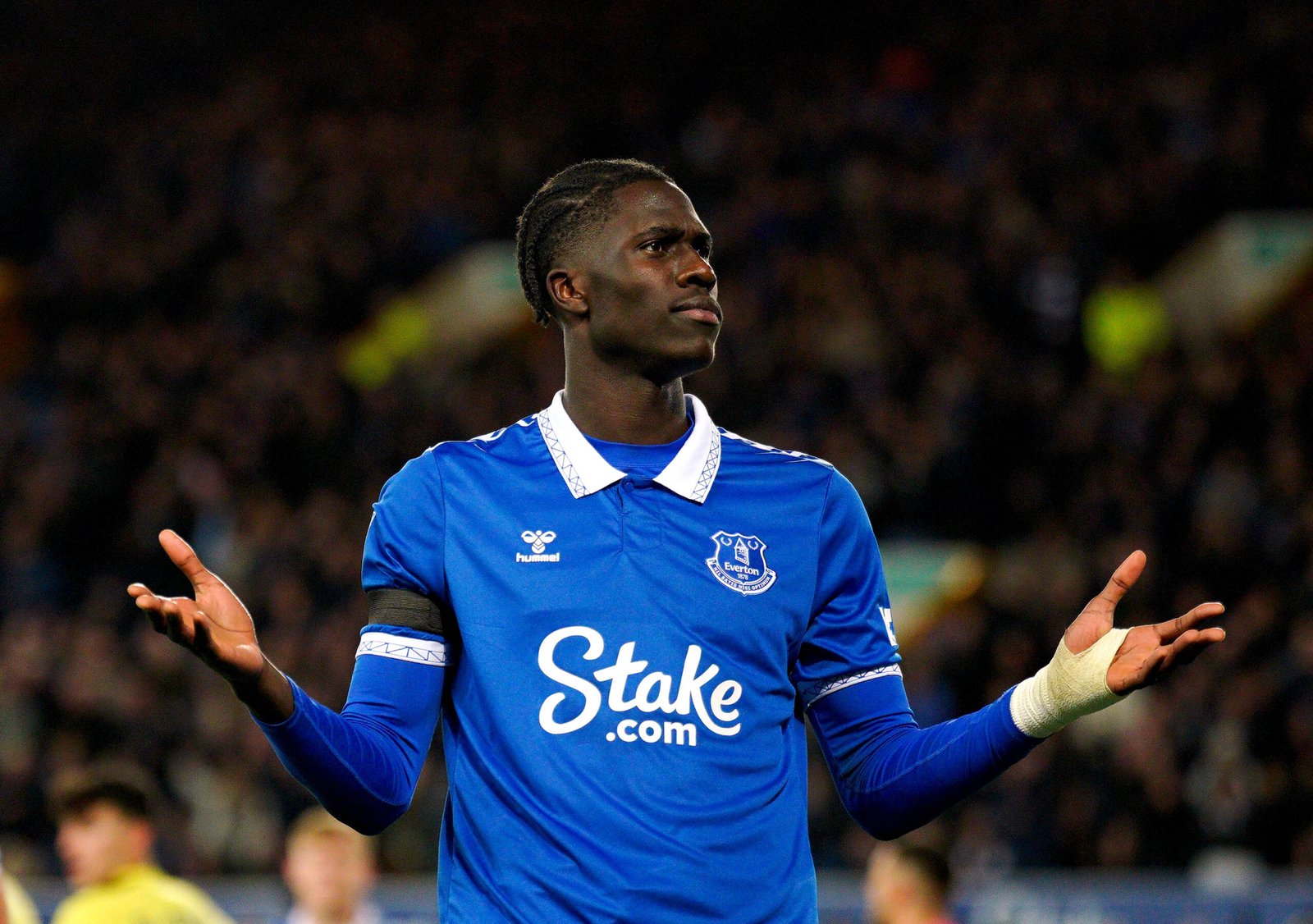 Everton v Burnley - Carabao Cup - Fourth Round - Goodison Park Everton s Amadou Onana celebrates scoring their side s se